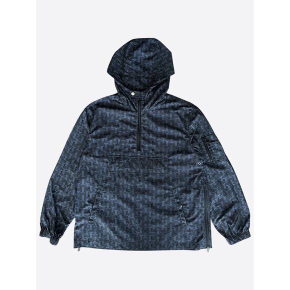 Lanvin Black & Blue Jacquard Anorak